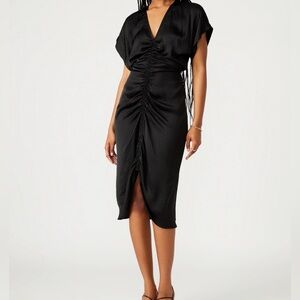 NWT Steve Madden Black Ruched Dress size m